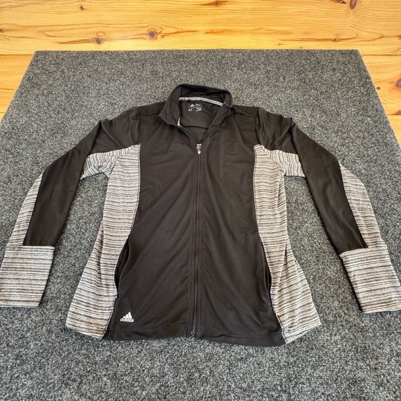 adidas Jackets & Blazers - adidas Black & Gray Full-Zip Athletic Jacket